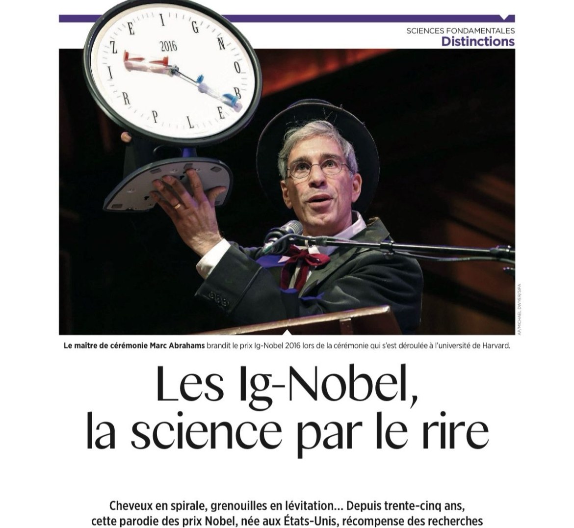 Les Ig-Nobel, la science par le rire